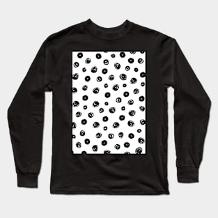 Polka dots pattern, Dots, Pattern, Fashion print, Funny art, Modern art, Wall art, Print, Minimalistic, Modern, Humor Long Sleeve T-Shirt